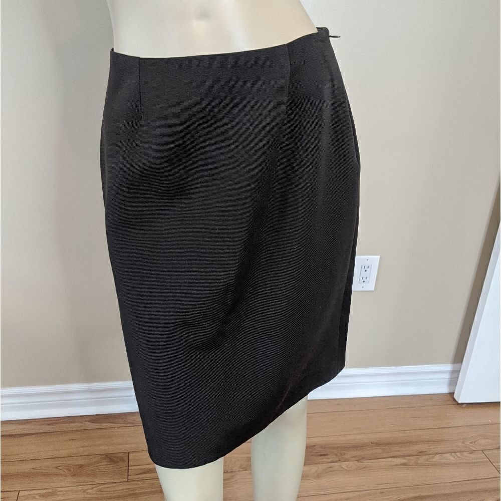 Moschino virgin wool straight midi skirt